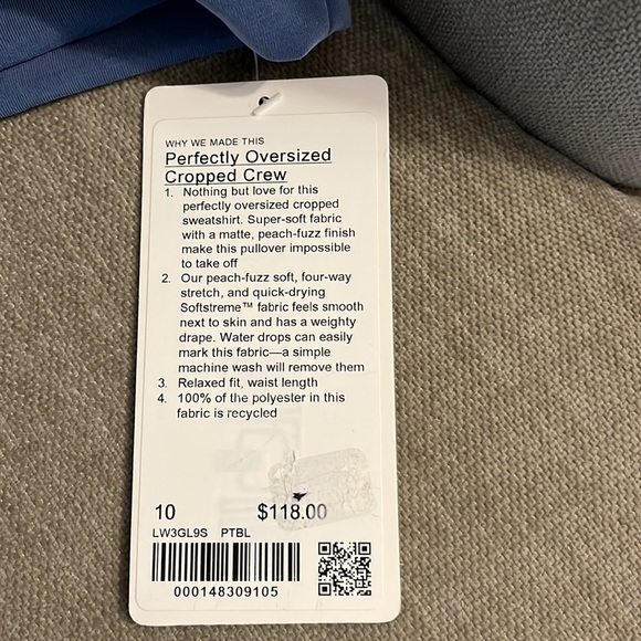 Lululemon cropped long sleeved crew never worn - Picture 2 of 3